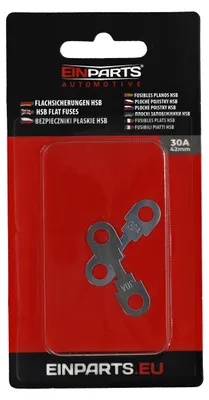 Zdjęcie produktu dla Einparts Bezpieczniki Płaskie Taśmowe 42 Mm 30A Zestaw 2 Sztuki Do Pojazdów