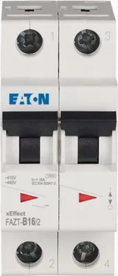 Produktbild von Leitungsschutzschalter (MCB), 16 A, 2p, Charakteristik: B 240829 EATON