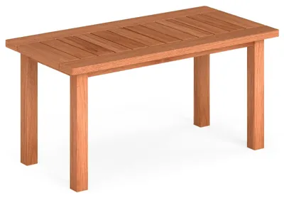 Immagine prodotto di Tavolino rettangolare in legno con piano a doghe, 90x45x43,5 cm