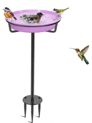 Immagine prodotto di Abbeveratoio per uccelli, resistente al gelo - Vasca per uccelli - Mangiatoia - Punto d'acqua - Per esterni - Diametro 27 cm