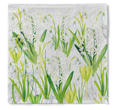 Produktbild von MANK Serviette Amelie aus Tissue 3-lagig, 40 x 40 cm, 1/4 Falz, 100 Stück - Floral