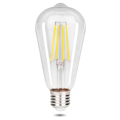 A clear, studio shot of an LED light bulb against a white background.