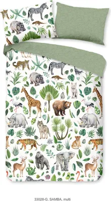 Obrázok produktu pre Dobré ráno KinderBettbezug "Africké zvieratá / veľká päťka" - multi - (140x200/220 cm) - Baumwolle