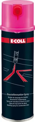 Produktbild von 12 Stück E-COLL Baustellenmarkierspray 500 ml, pink (Bodenmarkierspray)