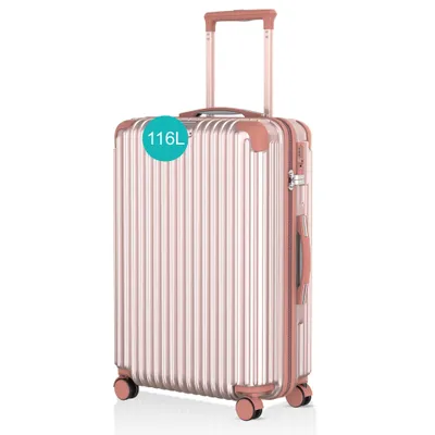 Image de Voyagoux® - Valise Grande - 116L - Valises - Valise à Roulettes - Or Rose - Serrure TSA