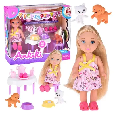 Produktbild von Ankiki Haustierparty Geburtstagspuppe - 32-teilig ZA5757