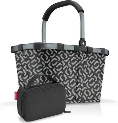Produktbild von Unyqoos®️ Einkaufstasche mit kleiner Kühltasche - Stabiler Aluminiumrahmen - 48 x 29 x 28 cm - Praktisch für Einkäufe