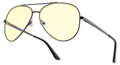 Produktbild von Gunnar Optiks Maverick, Oval, Gaming, Edelstahl, Edelstahl, Bernstein, Maverick