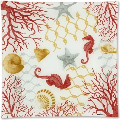 Produktbild von Excelsa Platte/Tablett Coral Glas 30x2,5x30 cm Bunt