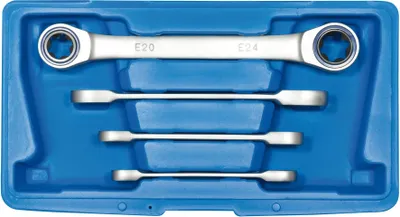 Produktbild von SW-Stahl Ratschen-Doppelringschlüsselsatz 03415L Chrom-Vanadium-Stahl 0,876kg 1.5kg