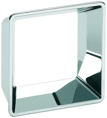 Möbelgriff silber, Zamak, 77x77x20 mm, Lochabstand 64 mm