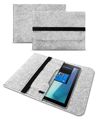 Produktbild von Schutzhülle für Samsung Galaxy Tab S11 S10 S9 11.0 Tasche Hülle Filz Case SleeveFarben:Helles Grau