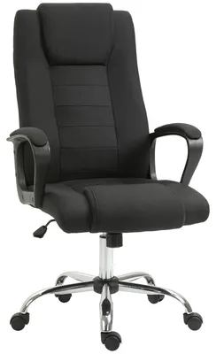 Immagine prodotto di Vinsetto Sedia da Ufficio Ergonomica, Basculante e Imbottita con Altezza Regolabile, 62x76x110-119 cm, Nero