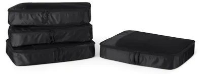 Image de A. Coffret de voyage Essentials comprenant 4 cubes de rangement, idéal pour organiser vos bagages et équipé d'un compartiment supplémentaire