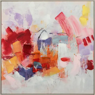 Produktbild von ARTUNIVERSE Leinwandbild Ausdruckstark in Pastell 102 x 102 cm