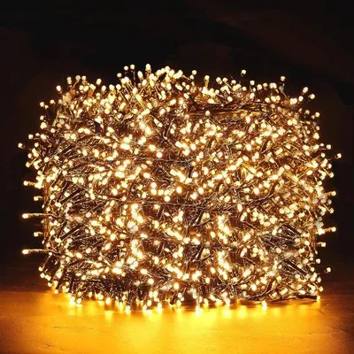 Image de Guirlande lumineuse d'extérieur de 50 m avec 2000 LED et 8 modes d'éclairage - Guirlande de Noël étanche pour la décoration intérieure et extérieure
