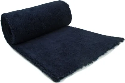 Obrázek produktu pro Minky Sherpa jehněčí Umělá kožešina tmavě modrá 50x160 cm