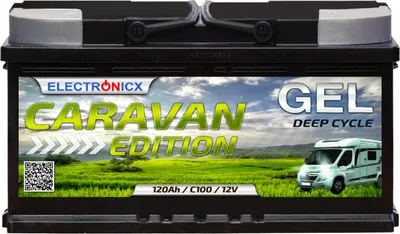 Produktbild von Electronicx Caravan Edition GEL Batterie 120AH 12V – Wohnmobil, Boot, Versorgungsbatterie