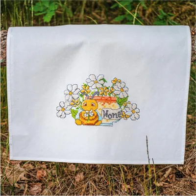 Obrázek produktu pro Vervaco – sada pro vyšívání křížovým stehem „Happy Bee“, předkreslený vzor, 46 x 71 cm
