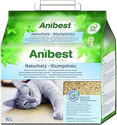 Immagine prodotto di Lettiera biologica per gatti - Sacchetti per rifiuti naturali e non agglomeranti per gatti domestici, 100% ecologici e anti-odore, 4,3 kg/10 l.