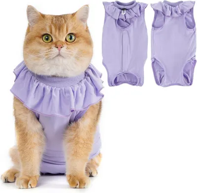 Obrázok produktu pre Oblek na zotavenie mačky Oblek na kastráciu a sterilizáciu pre mačku S-Lilac