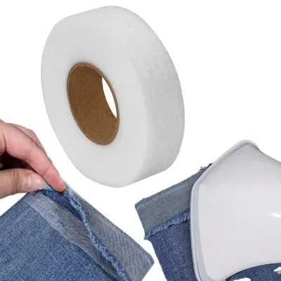 Saumband aufbügelbar, 64 m x 4 cm, Vliesstoff, waschbeständig, ohne Nähen