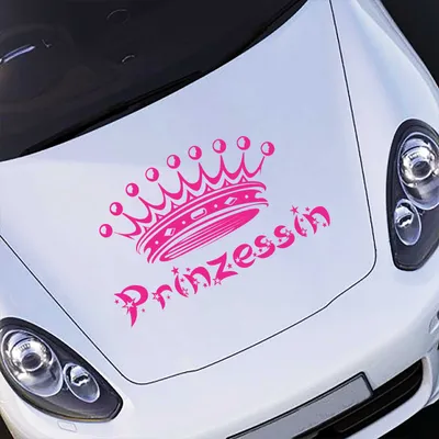 Produktbild von Aufkleber - Autoaufkleber "Prinzessin" 60cm x 36cm pink - Tuning Carystyling Heckscheibe Auto