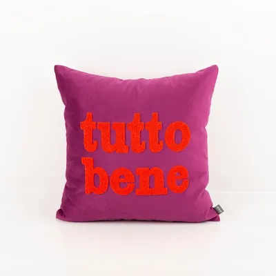 Produktbild von PAD Kissenhülle tutto bene lila rot 45x45 cm Samt