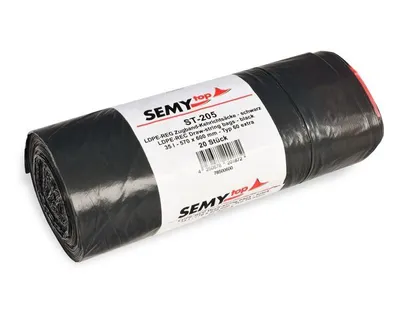 Produktbild von 40x Müllsäcke Zugbandsäcke Kehrichtsäcke 35 L 57 x 60 cm LDPE T60 schwarz
