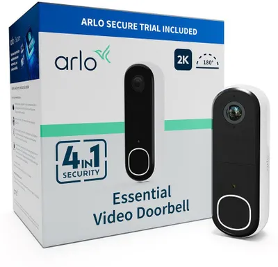 Imagen del producto de Timbre con video Arlo 2K (2ª generación) - Timbre inteligente - con cámara - inalámbrico - Wi-Fi - 2.4 GHz - blanco