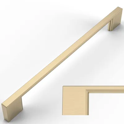 Möbelgriffe, 10 Stück, gebürstetes Messing, 320 mm Lochabstand