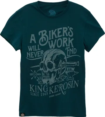 Produktbild von King Kerosin T-Shirt Bikers Work Watercolour Blue-S