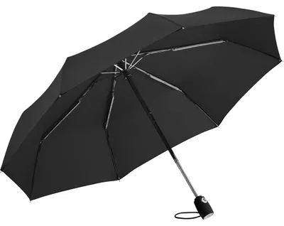 Produktbild von FARE Mini-Taschenschirm FARE® AOC Doppelautomatik Windproof-PLUS Soft-Touch-Griff Paspeliert 339g, Farbe:Schwarz