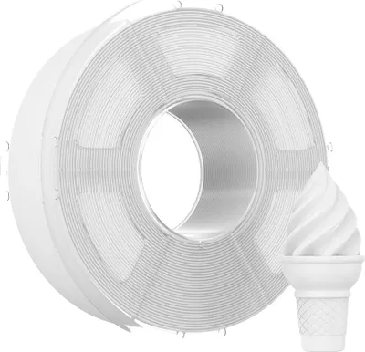 Produktbild von 3D-Druckfilament, PLA+ Material, hohe Kompatibilität, Weiß