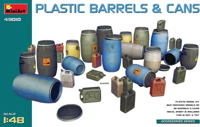 Produktbild von MiniArt 1:48 Kunstoff Kanister & Fässer (32) Plastik Modellbau