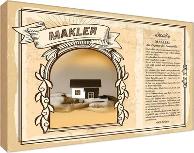 Produktbild von vianmo Holzschild 12x18 cm Makler Beruf Arbeit