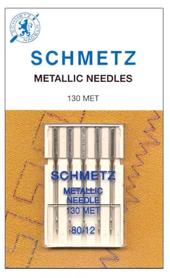 Metall-Nähmaschinennadeln 90/14, 5 Stück, extra langes Öhr, für Stickerei