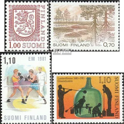 Produktbild von Briefmarken Finnland 1981 Mi 876,877,878,879 (kompl.Ausg.) gestempelt Wappen