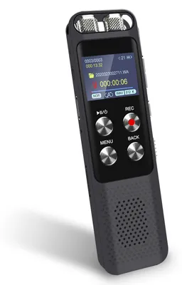 Produktbild von Zimilo Digitales Diktiergerät, zwei Mikrofone, PCM Aufnahme bis 1536kbps, Sprachaktivierung, bis zu 128 GB, 14 Stunden Akku, Metall