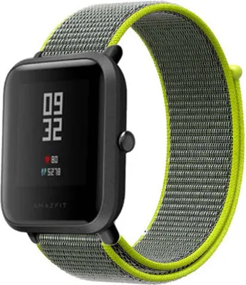 Produktbild von Strap-it Xiaomi Amazfit Bip Armband Nylon (Fluoreszierend)