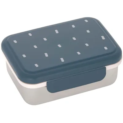 Produktbild von LÄSSIG Kinder Brotdose Edelstahl Lunchbox Frühstücksbox Nachhaltig Kindergarten Schule/ Happy Prints midnight blue
