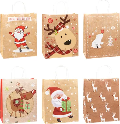Produktbild von TSI 12 Geschenktaschen Weihnachten Serie 1.6 Motiv sortiert 26.0 x 32.0