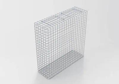 Produktbild von Gabione feuerverzinkt 102 cm x 102 cm x 32 cm, Maschenweite 5 cm x 5 cm, fertig geschweißt