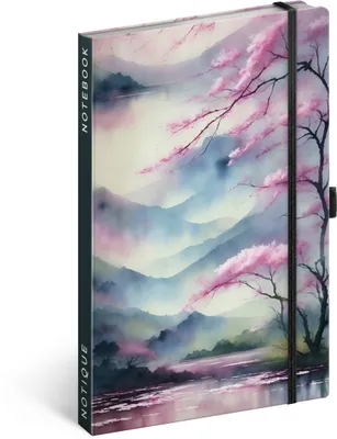 Obrázok produktu pre Notes Sakura, linkovaný, 13 × 21 cm