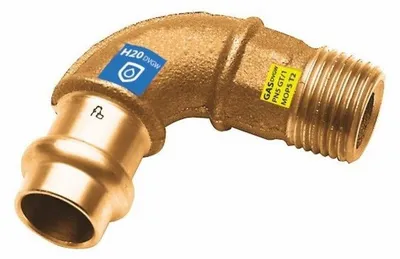 Obrázek produktu pro Sanpro lisovací koleno 90° - ohyb s vnějším závitem, velikost V 18 - 3/4"