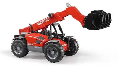 Produktbild von bruder 02125 - Manitou Teleskoplader MLT 633 - 1:16 Fahrzeuge, Baufahrzeug, Baumaschine, Stapler, Radlader, Spielzeug