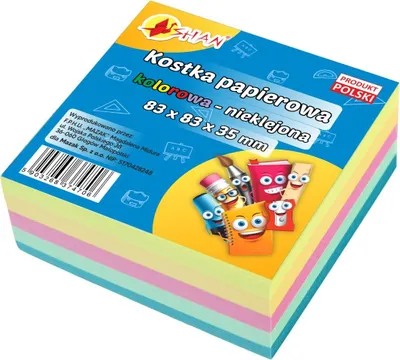 Produktbild von Farbpapierwürfel ungeklebt 83x83x35mm Shan