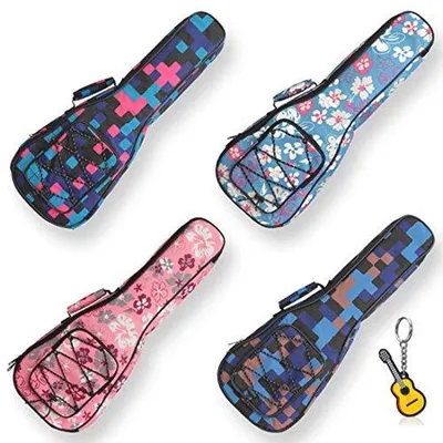 Produktbild von Ukulelenetui Tragbar 10mm Schaumstoff Gigbag mit Zubehörfach