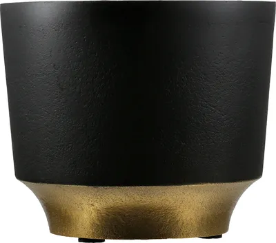Obrázek produktu pro Gilde cachepot, "Dora", hliník, černá,Polyuretan2, v. 13 cm, hl. 15 cm výška: 13,00 cm průměr: 15,00 cm 69808