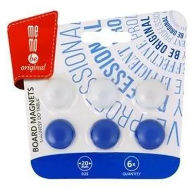 Obrázok produktu pre MemoBe Príslušenstvo k tabuľám: Magnety na tabule 20 mm, 6 ks